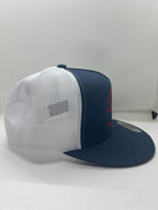 Ranch style trucker - navy/red/white