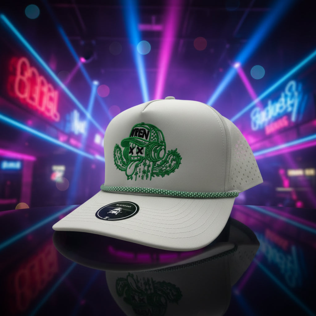 DJ Cactus SnapBack - White/Green