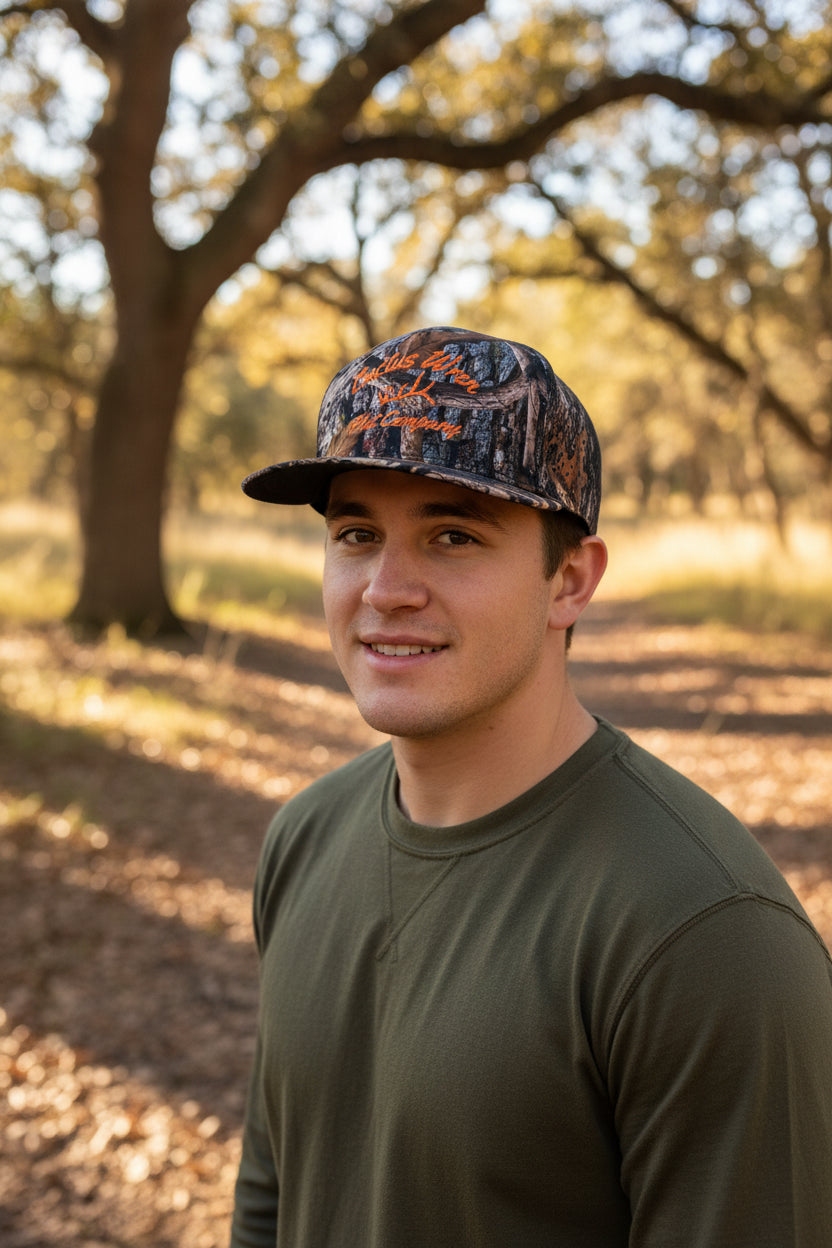 Shed Cactus SnapBack - camo/orange