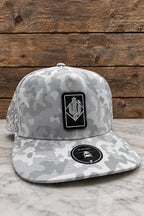 Rectangle diamond SnapBack - white camo/black