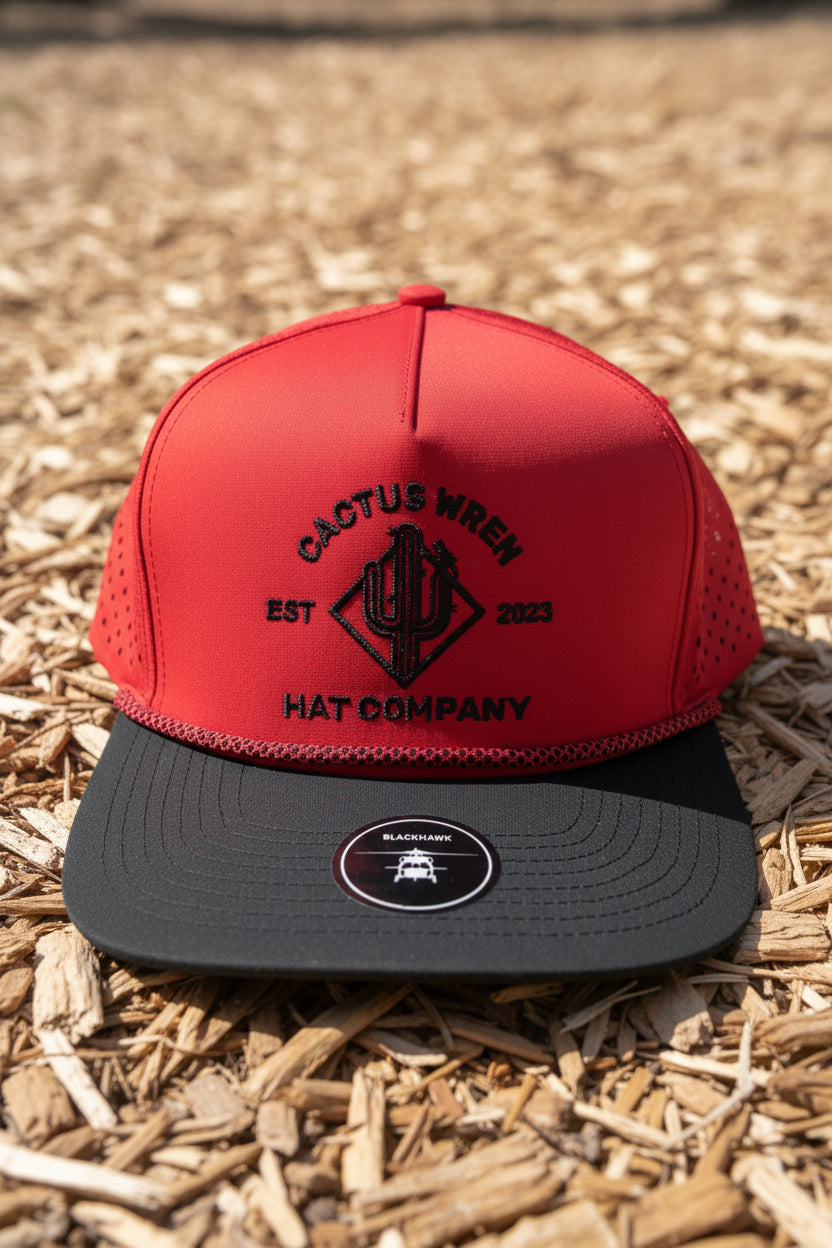 Stitch diamond SnapBack - red/black + rope
