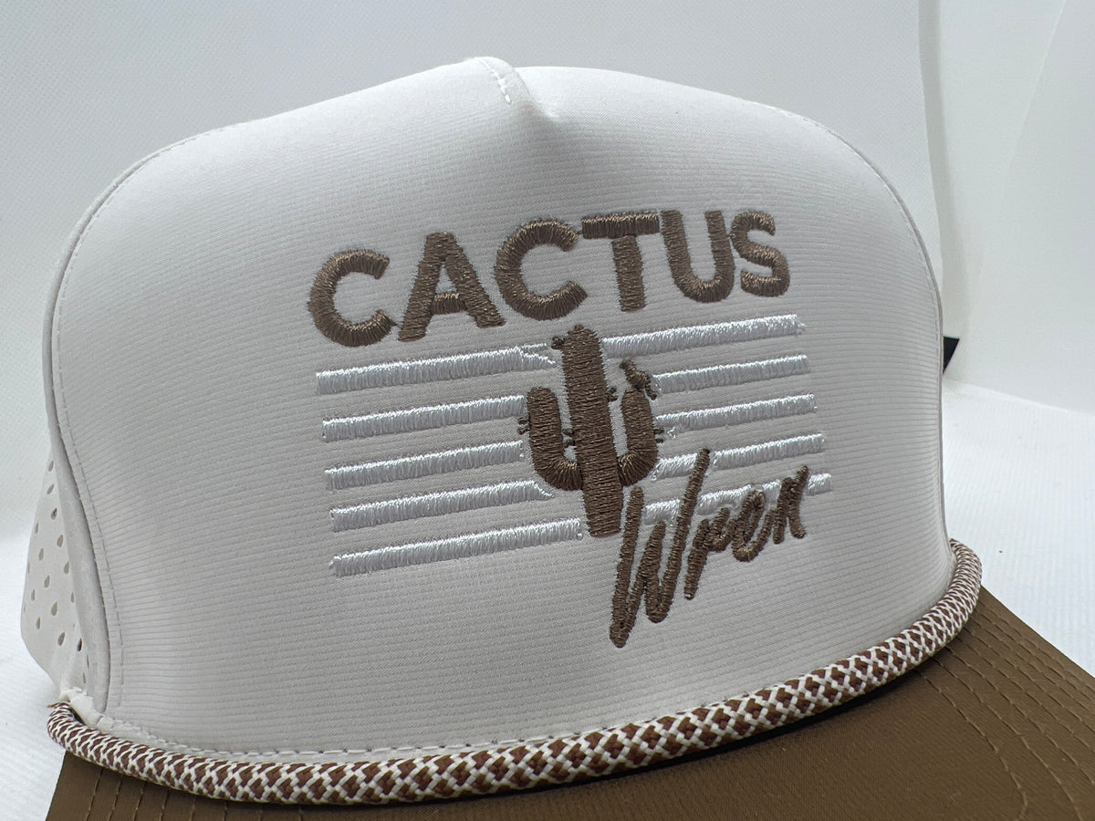 Stripes SnapBack - white/brown + rope