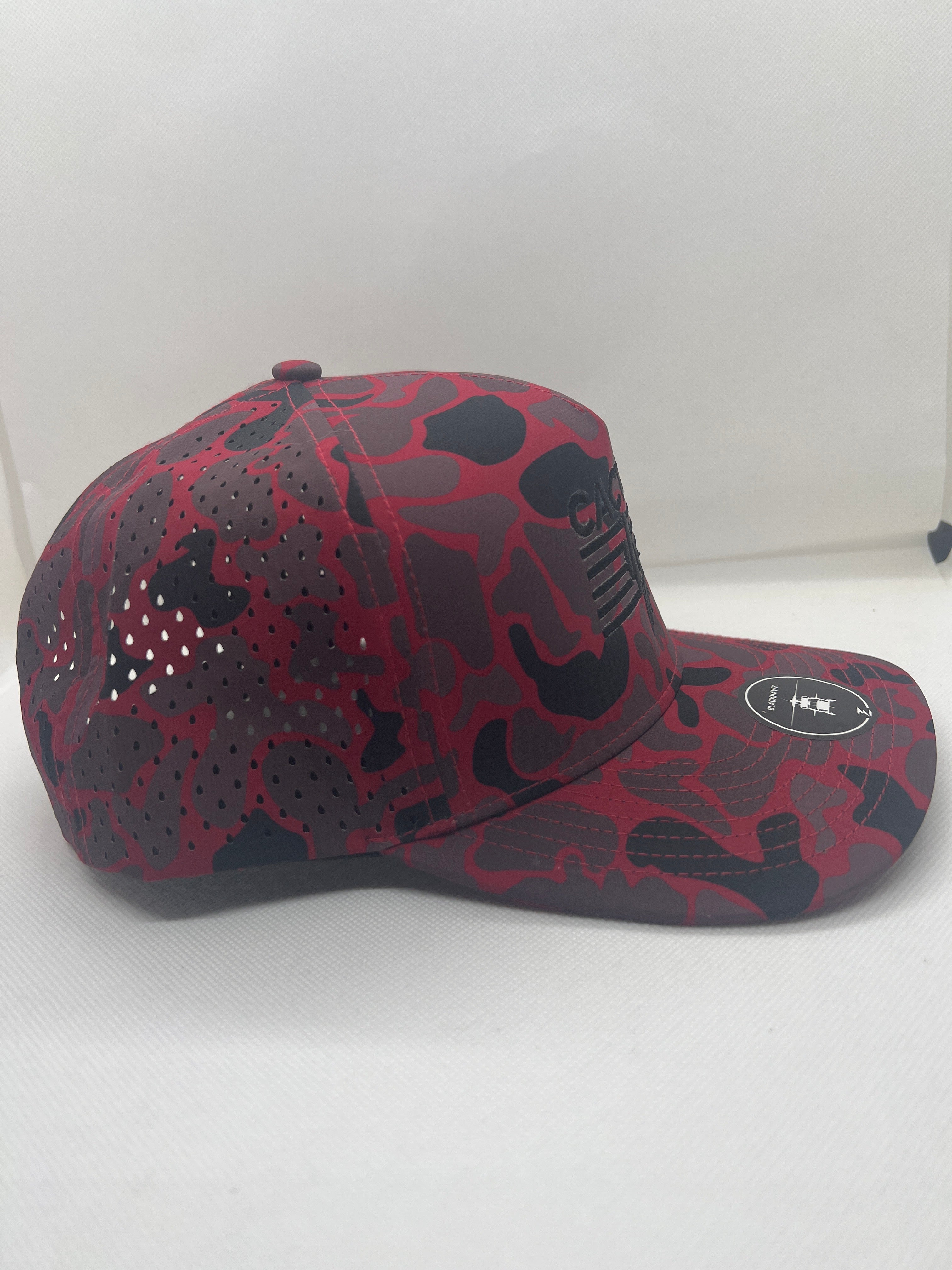 Stripes SnapBack - red camo/black