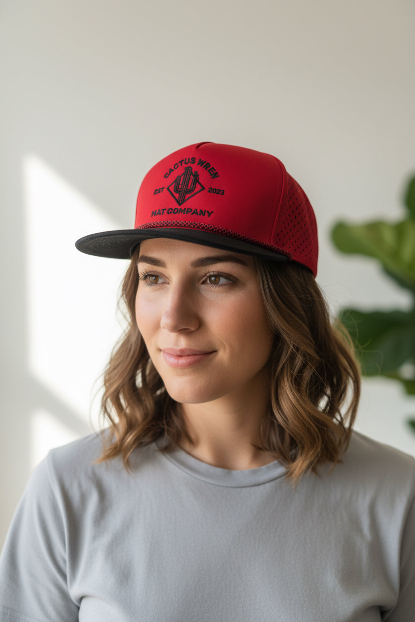 Stitch diamond SnapBack - red/black + rope