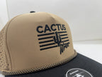 Stripes SnapBack - tan/black + rope
