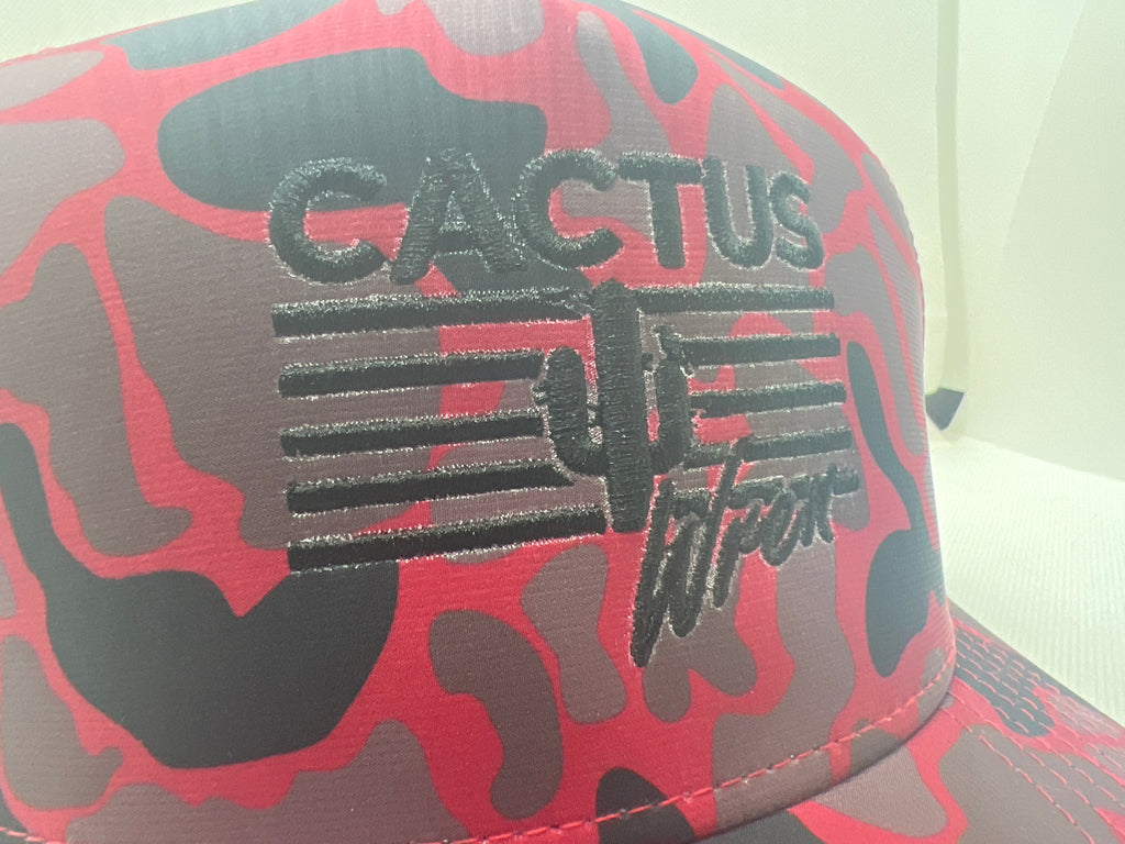Stripes SnapBack - red camo/black