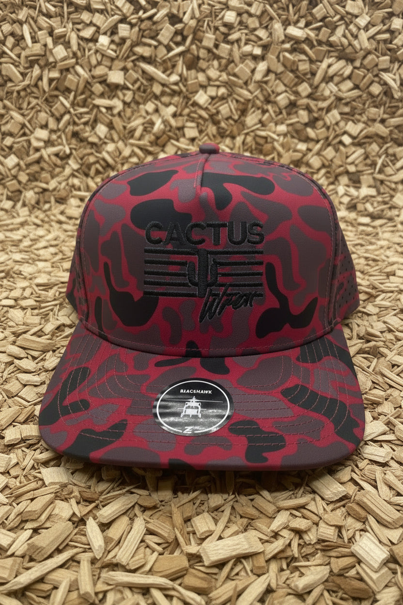 Stripes SnapBack - red camo/black