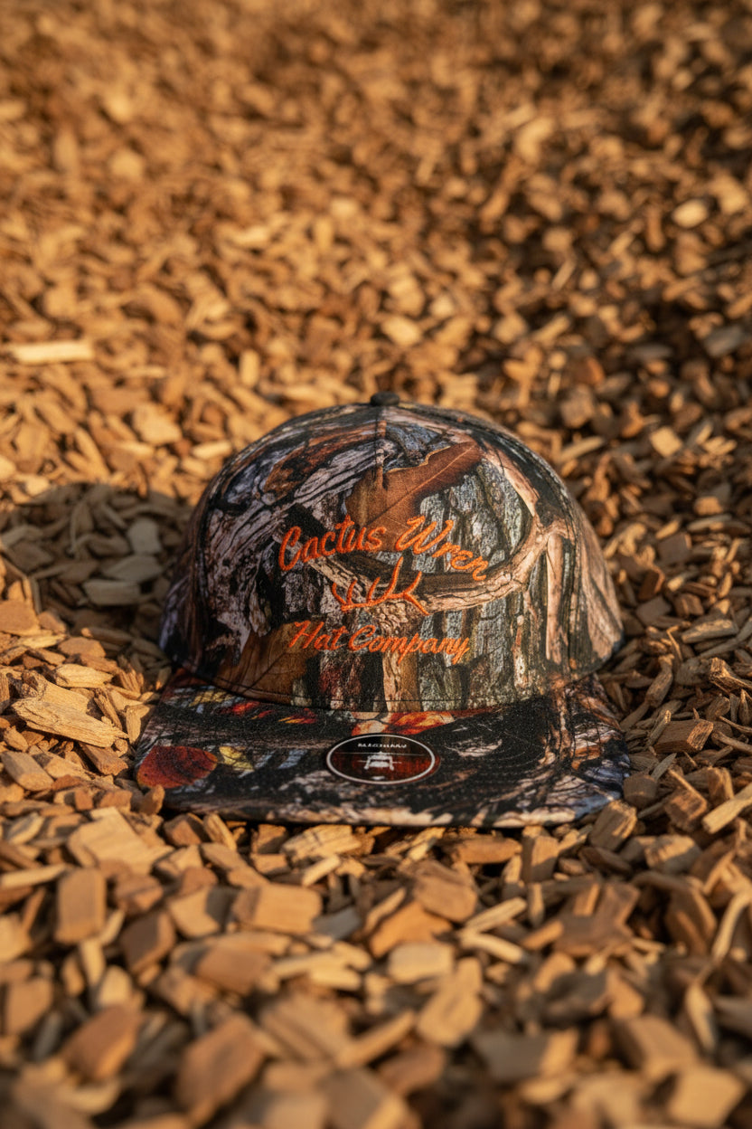 Shed Cactus SnapBack - camo/orange