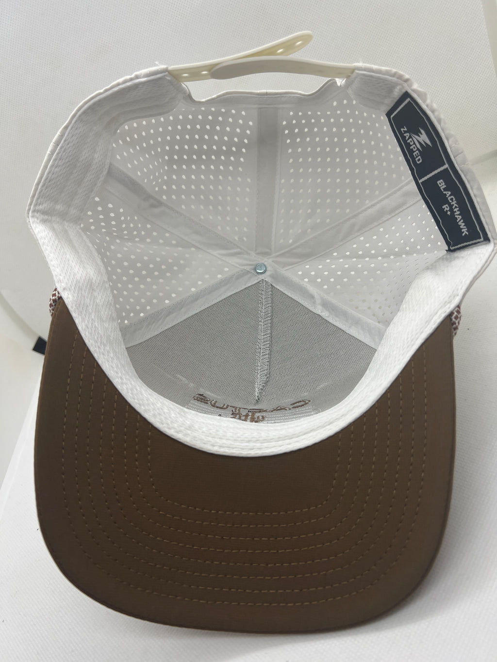 Stripes SnapBack - white/brown + rope
