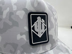 Rectangle diamond SnapBack - white camo/black