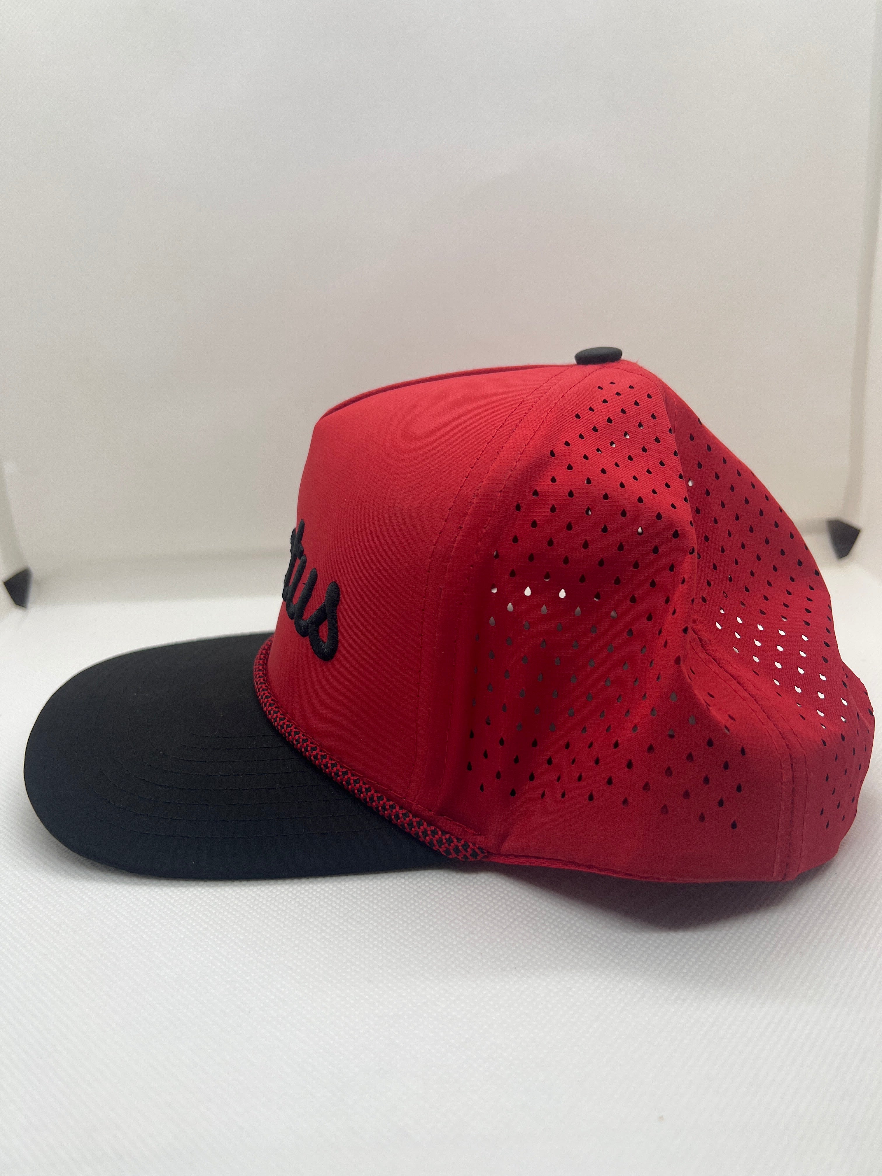 Cursive Cactus SnapBack - red/black