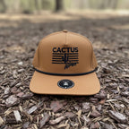 Stripes SnapBack - brown/black + rope