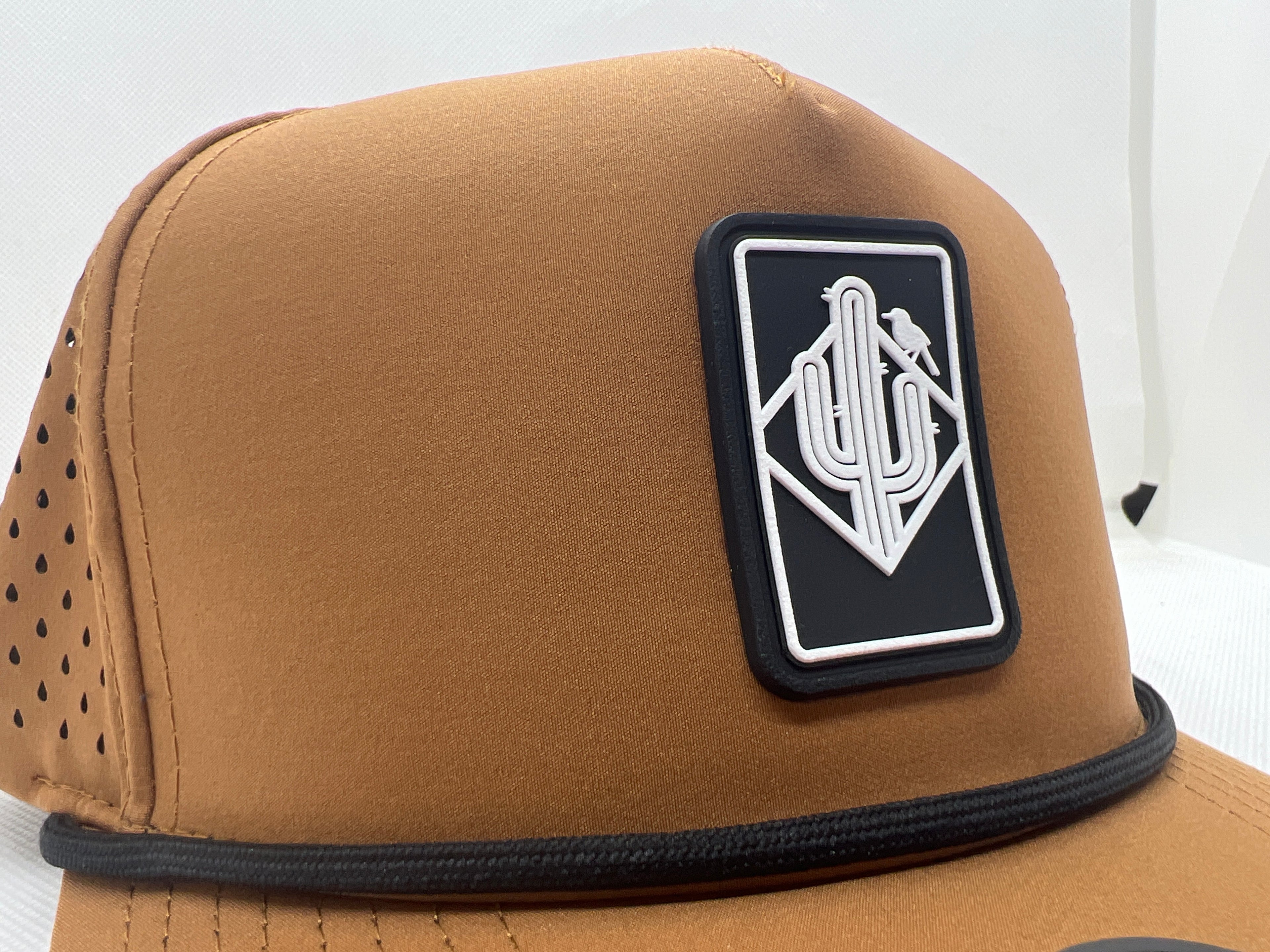 Rectangle diamond SnapBack - Brown/black + rope
