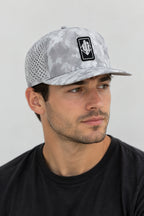 Rectangle diamond SnapBack - white camo/black