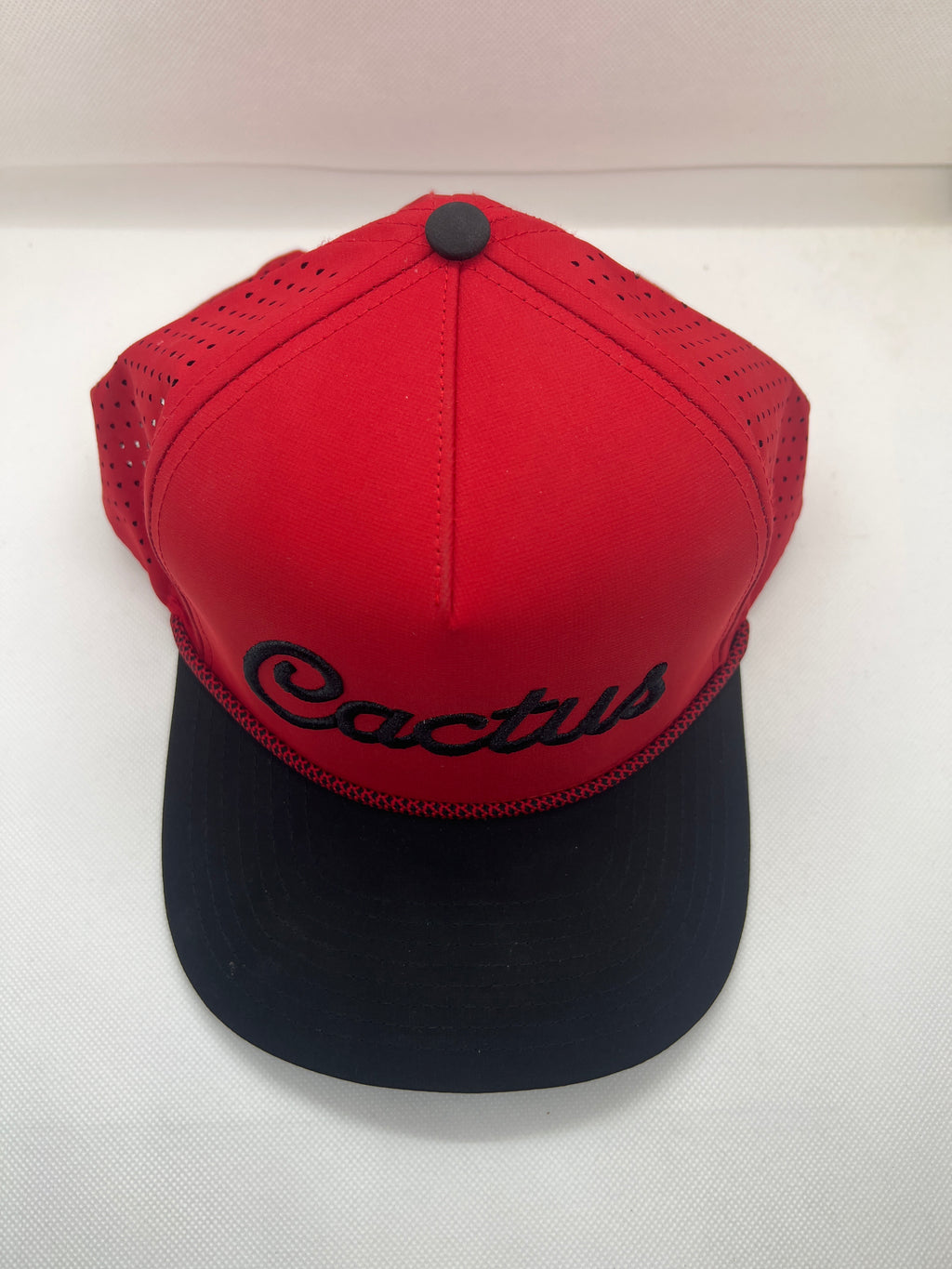Cursive Cactus SnapBack - red/black
