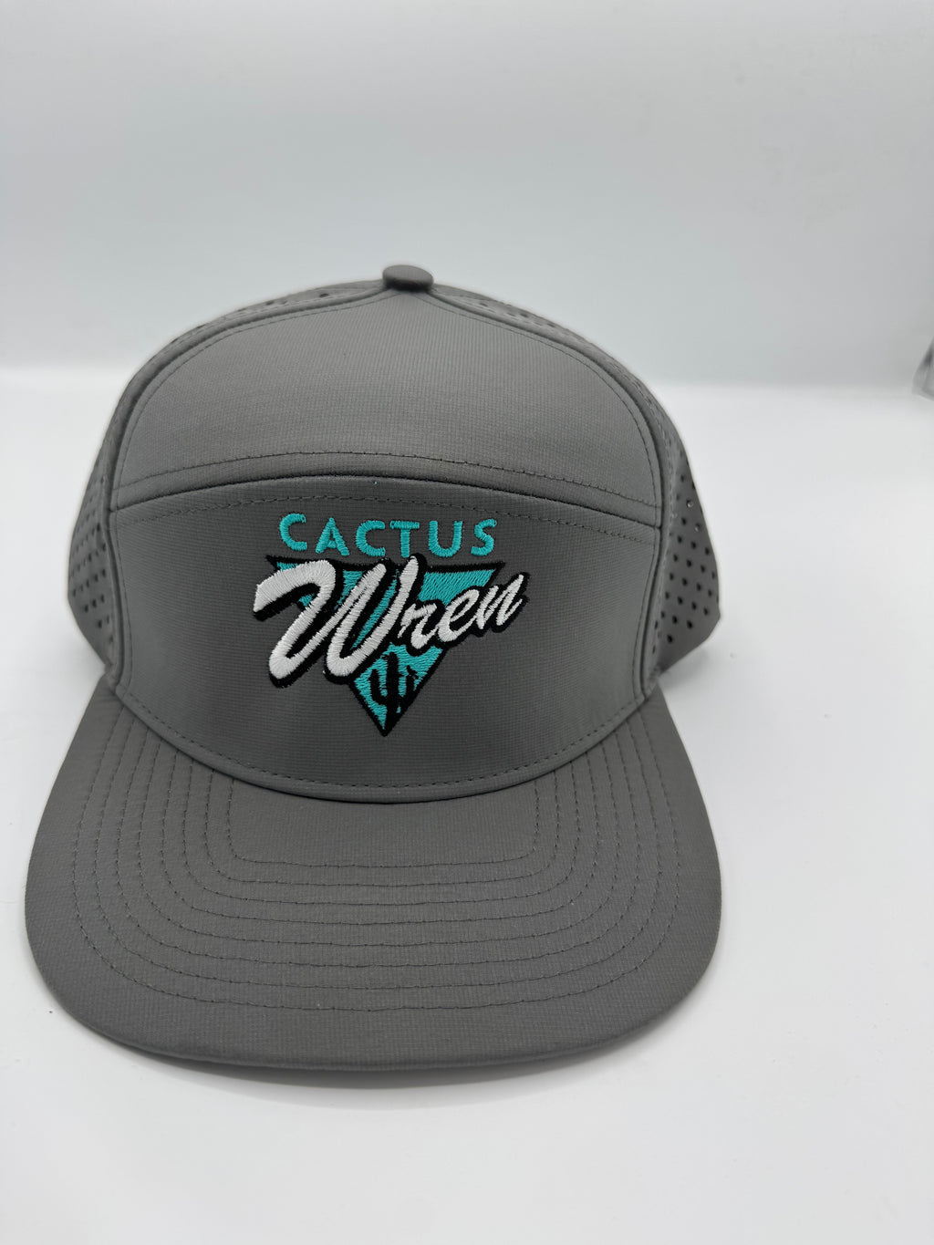 7 Panel Desert Triangle Logo in gray/teal