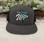 Tri cactus trucker - charcoal/turquoise
