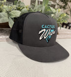 Tri cactus trucker - charcoal/turquoise