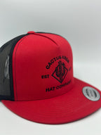 Ranch style trucker - red/black