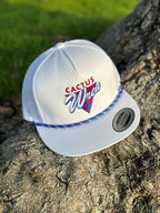 Tri Cactus trucker - white/red/blue + rope