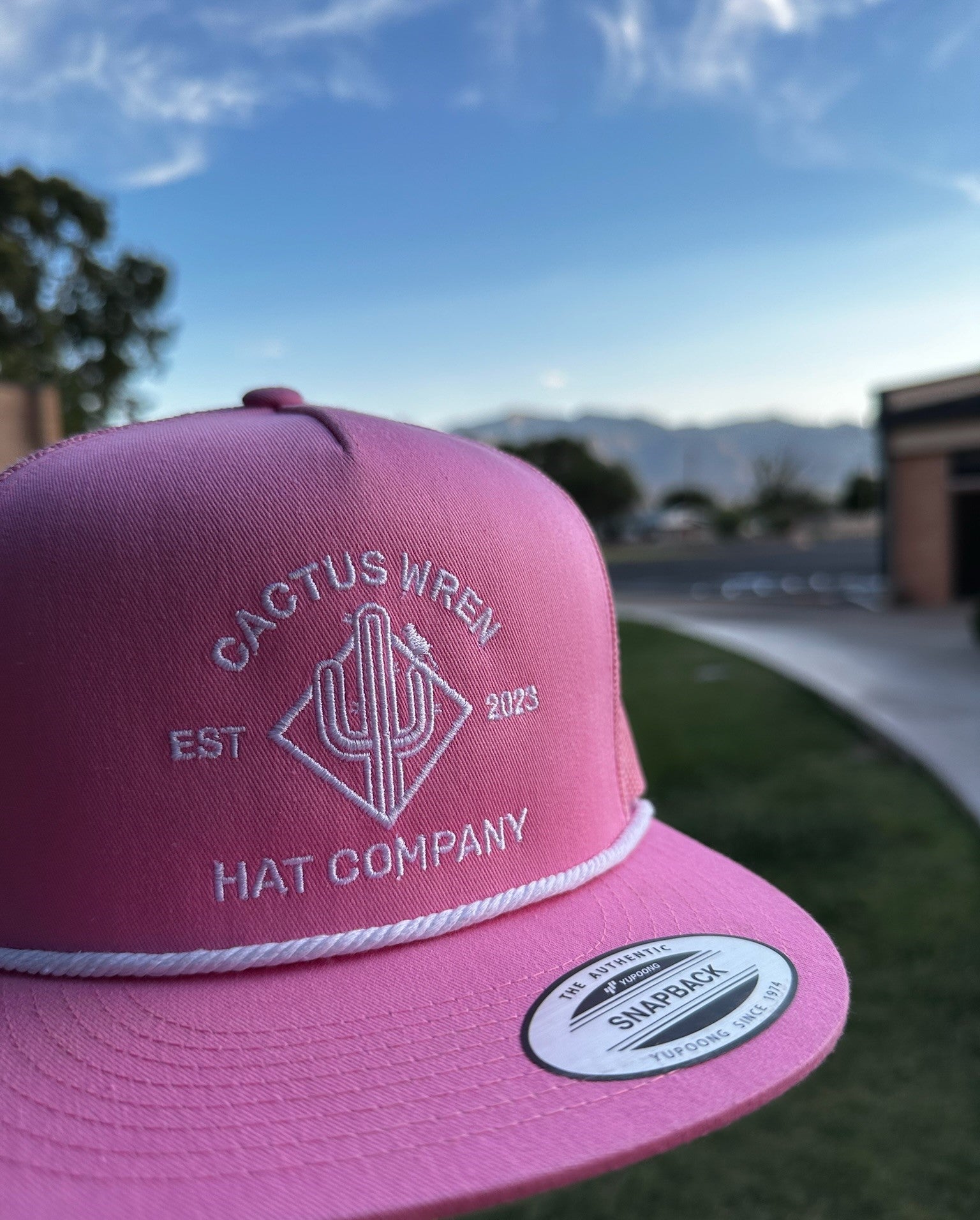 Ranch Logo in pink/white with rope