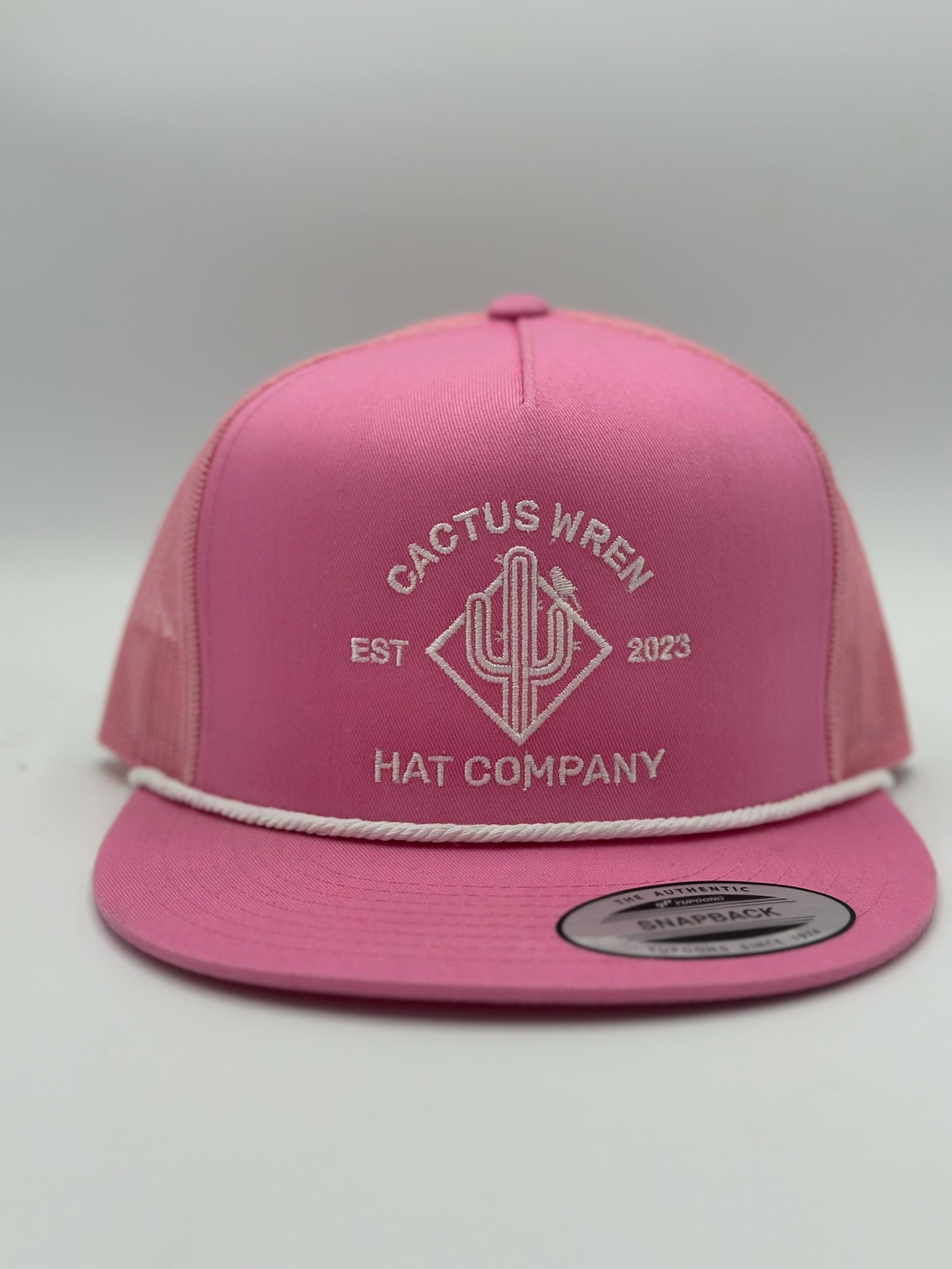 Ranch Logo in pink/white with rope