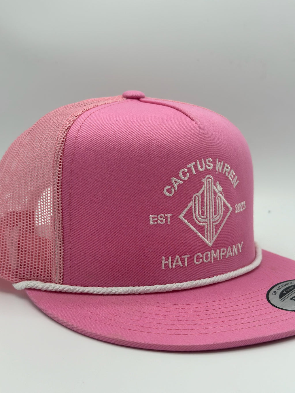 Ranch Logo in pink/white with rope