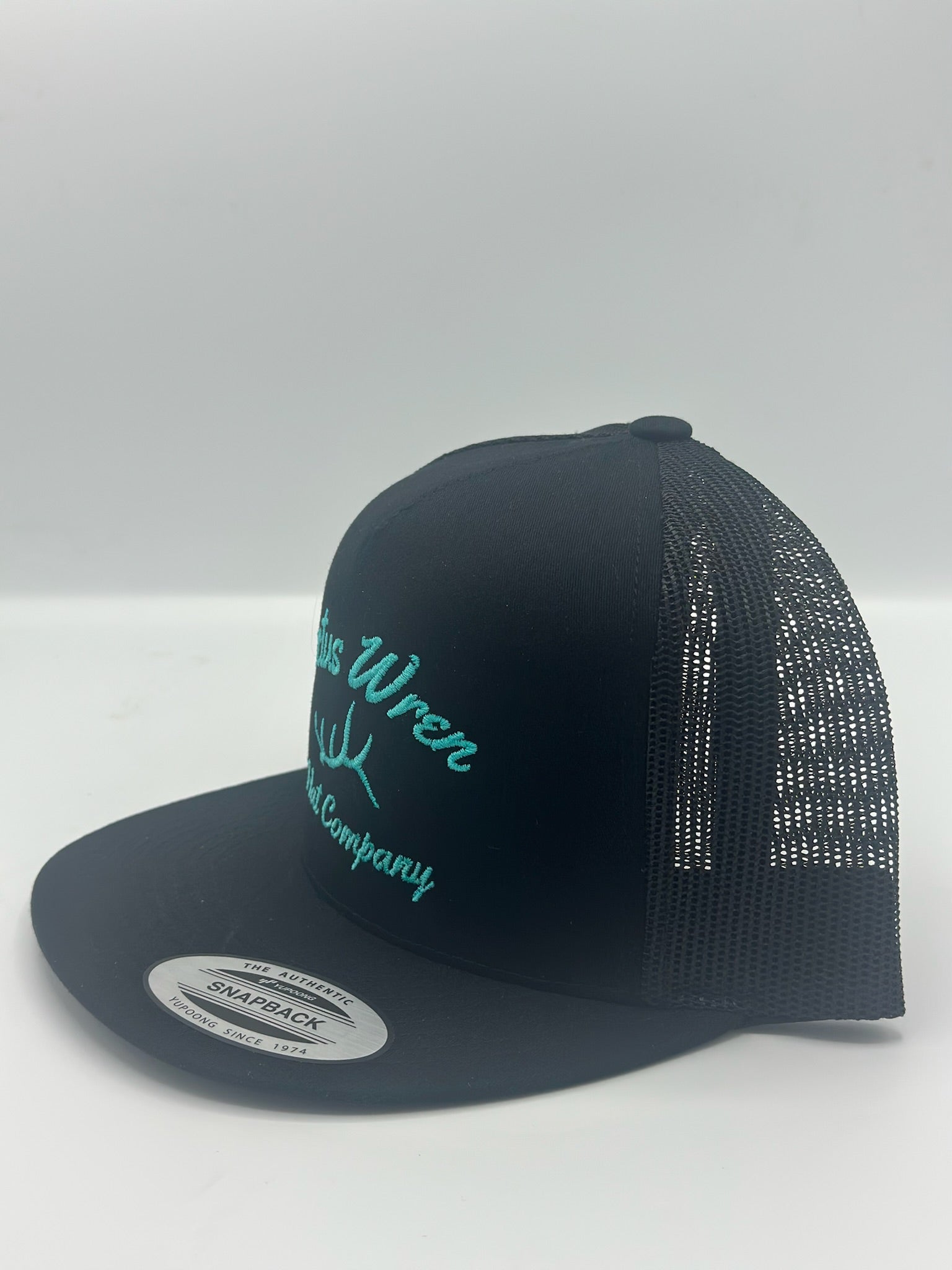 Deer Shed Hat in black/turquoise