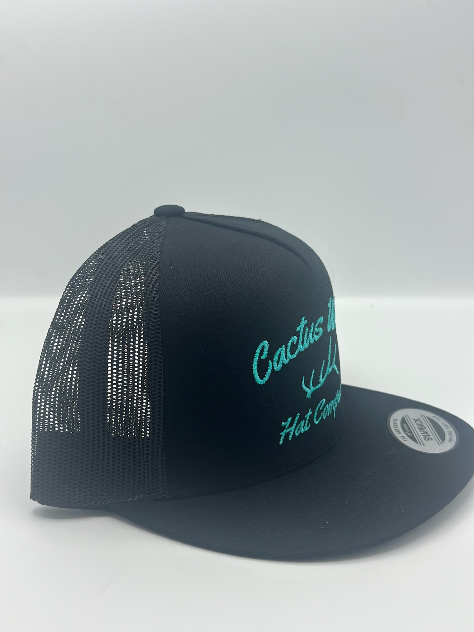 Deer Shed Hat in black/turquoise