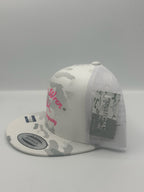 shed cactus trucker - white trucker/pink