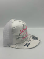 shed cactus trucker - white trucker/pink