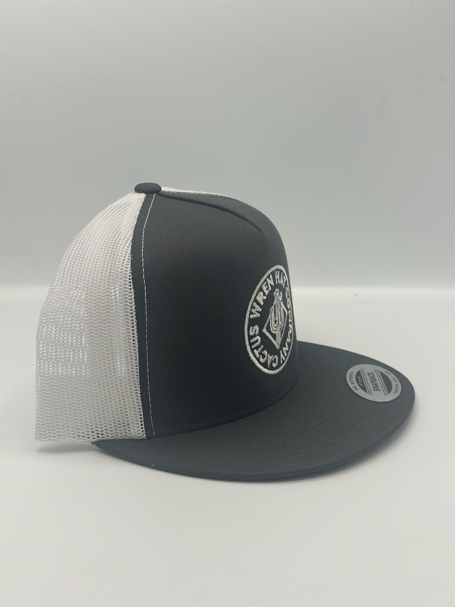 Round Ranch Logo in charcoal gray/white