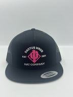Ranch style trucker - black/pink
