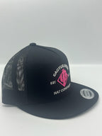 Ranch style trucker - black/pink