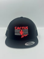 Stripes trucker - black/red/white