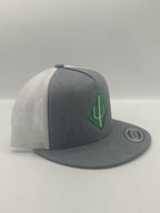 stitch diamond trucker - gray/green/white